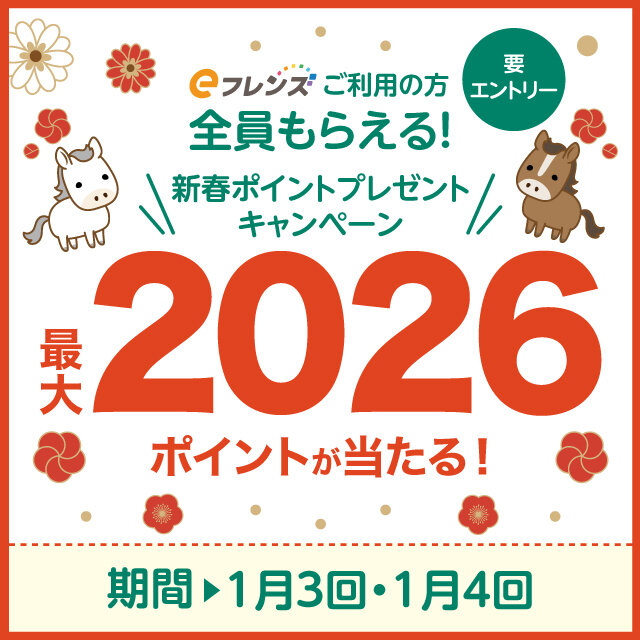 eフレンズ新春ポイントプレゼントキャンペーン（1月3回・1月4回)