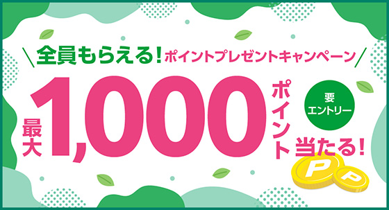 ポイントプレゼントキャンペーン